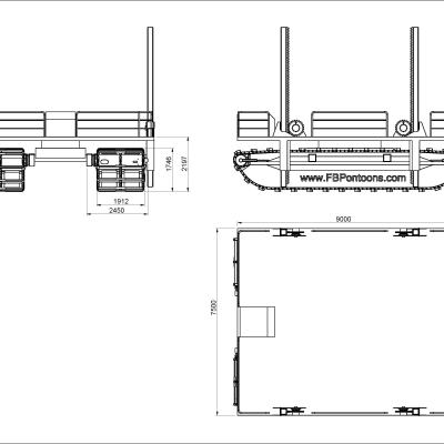 Motorised research vessels/barges