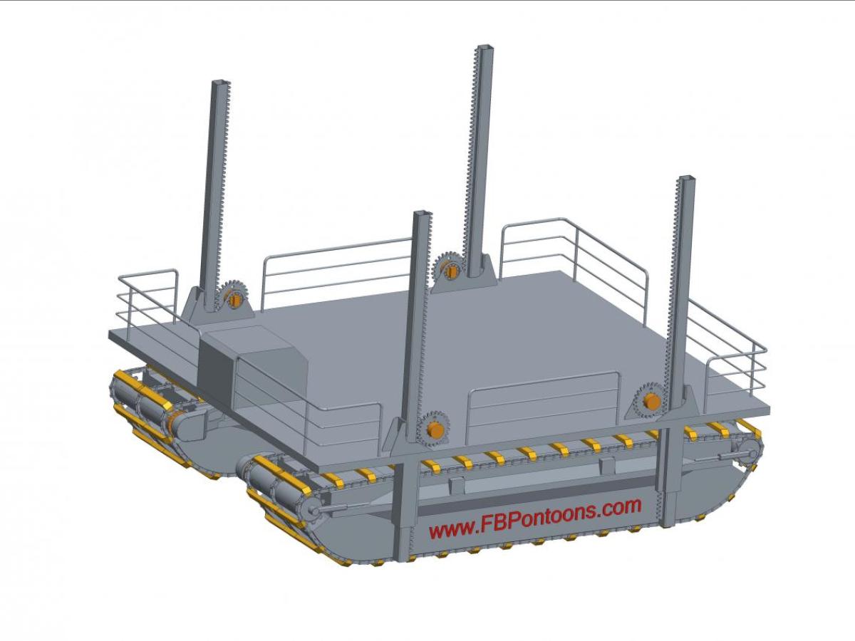 FBP 22 drivable research pontoon